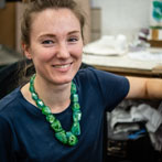 Holly Clifford at work. Yorkshire Artspace 2020